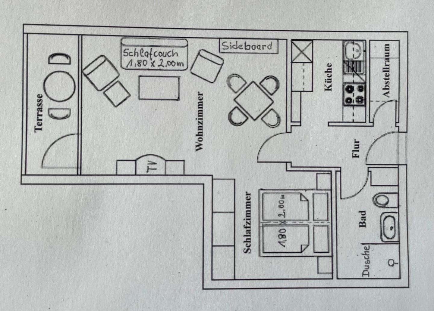 Ferienwohnung im Haus Strandstr.22 Kammel App. 34 / TG Platz Nr.112  obere Ebene Westerland - Grundriss