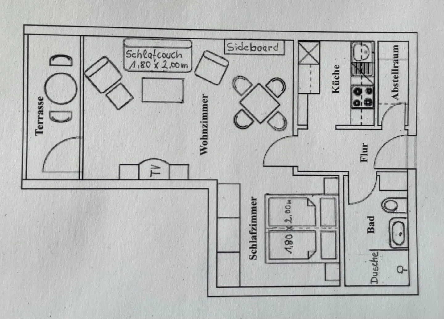 Ferienwohnung im Haus Strandstr.22 Strandläufer 34 Westerland - Grundriss