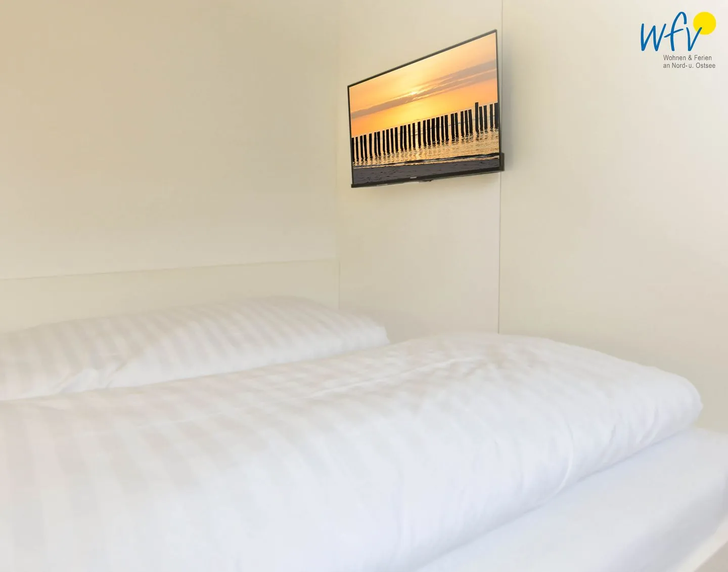 Haus am Dorfbrunnen Ferienwohnung Strandfloh Wangerooge - Schlafzimmer