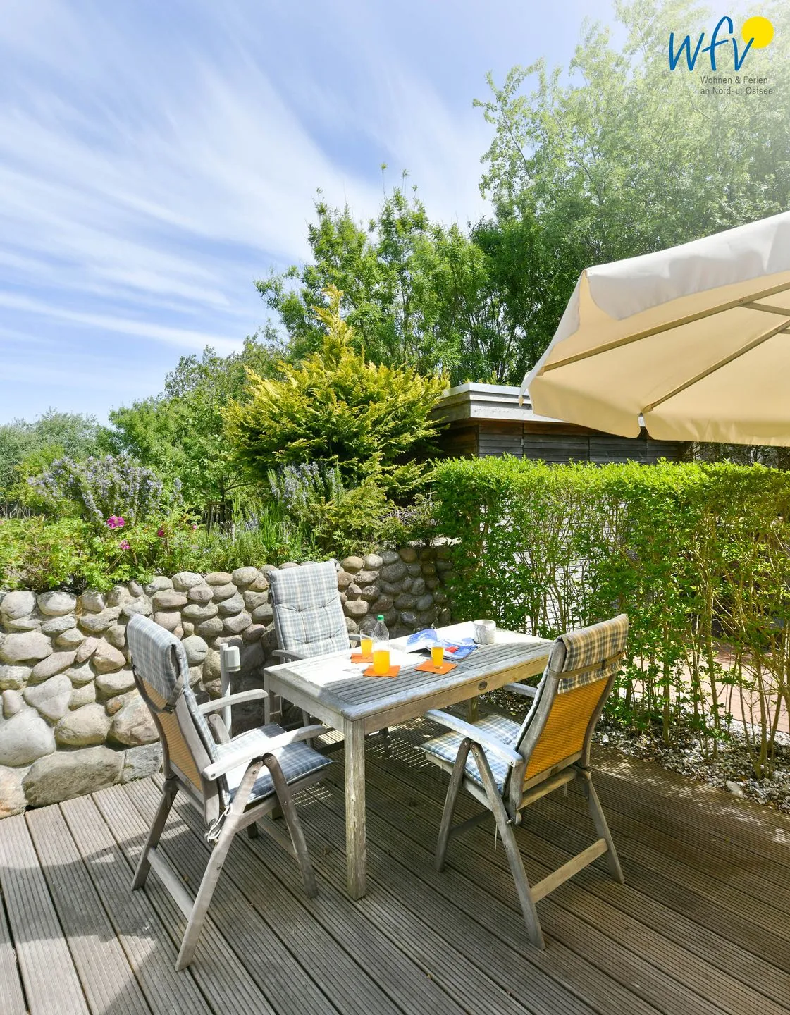 Ferienhaus "Meine Insel Juist" Ferienwohnung Düne Juist - Terrasse