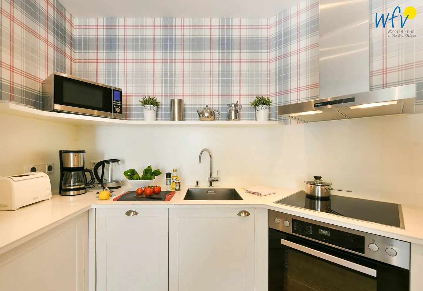 Ferienhaus "Meine Insel Juist" Ferienwohnung Düne Juist - Küche / Küchenzeile
