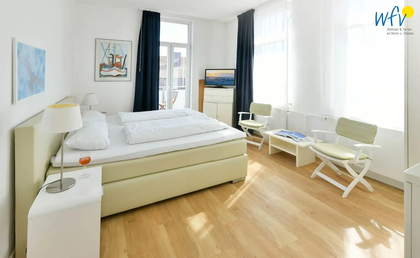 Haus Carl Stegmann Ferienwohnung FADAMA-HIN Juist - Schlafzimmer
