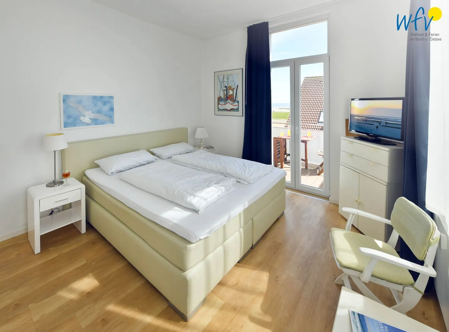 Haus Carl Stegmann Ferienwohnung FADAMA-HIN Juist - Schlafzimmer