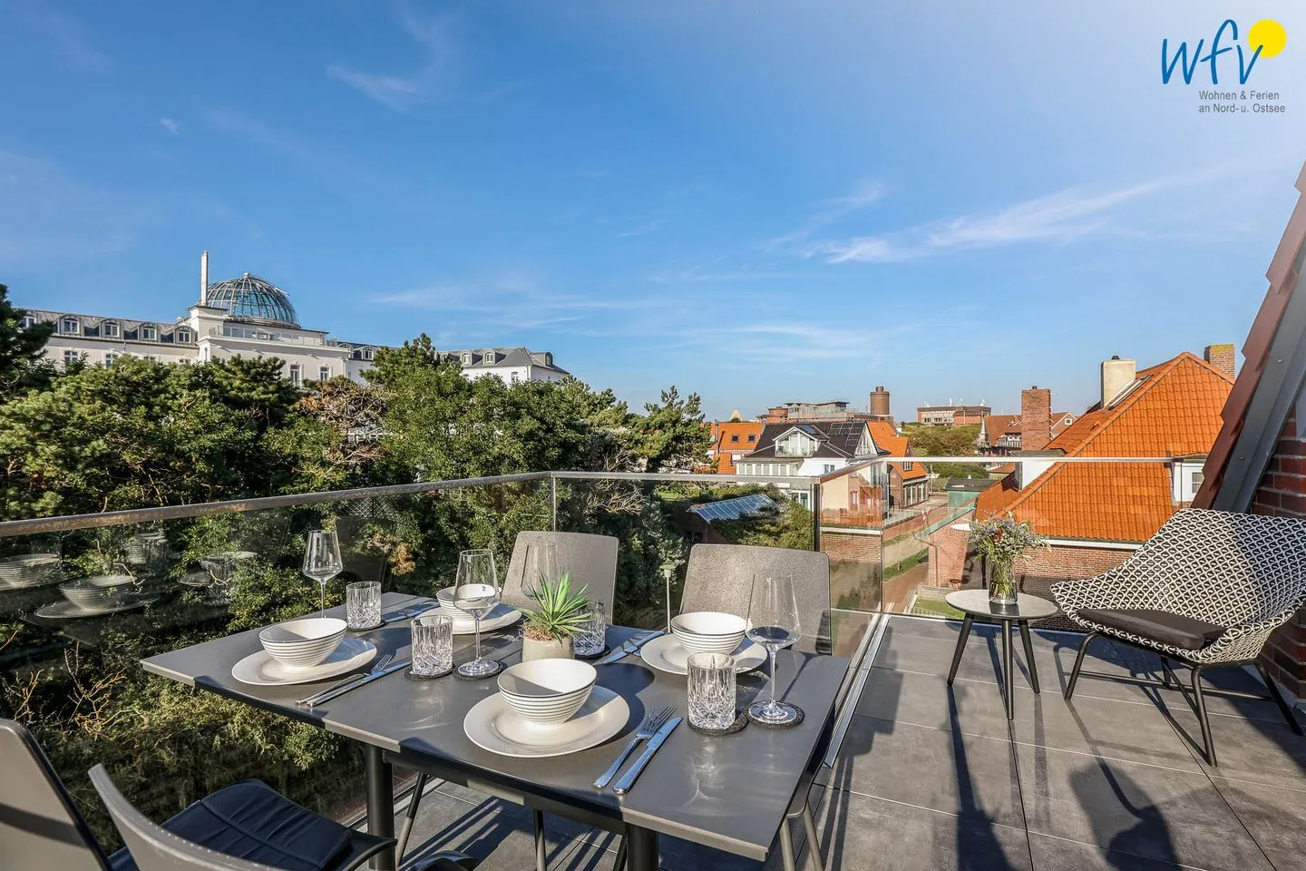 Haus Talita Ferienwohnung JULIETT Juist - Balkon