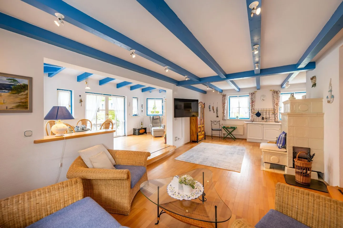Kapitänshaus "Frische Brise" Breege - Wohnzimmer