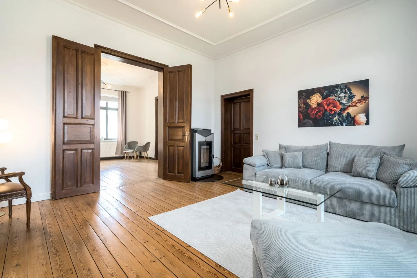 InselLiebe Malchow - Ferienwohnung InselLiebe in Malchow Blick in den offenen Wohnbereich