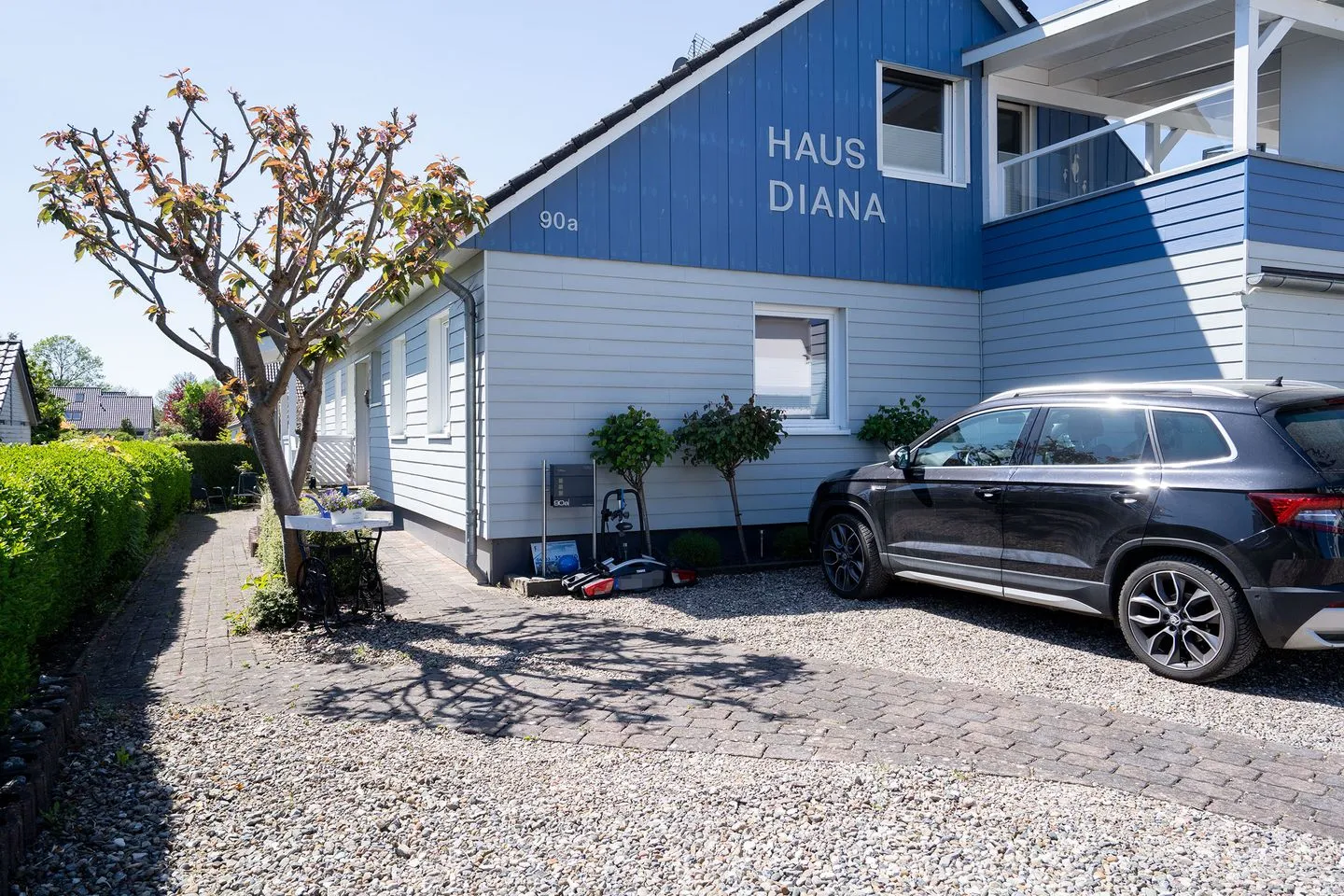 (STR90a) Ferienwohnung "Haus Diana 1" F*** Niendorf - Fassade / Eingang
