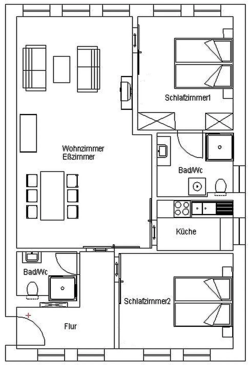 Bomhoffstr. 15, Whg. 4 Westerland - Grundriss