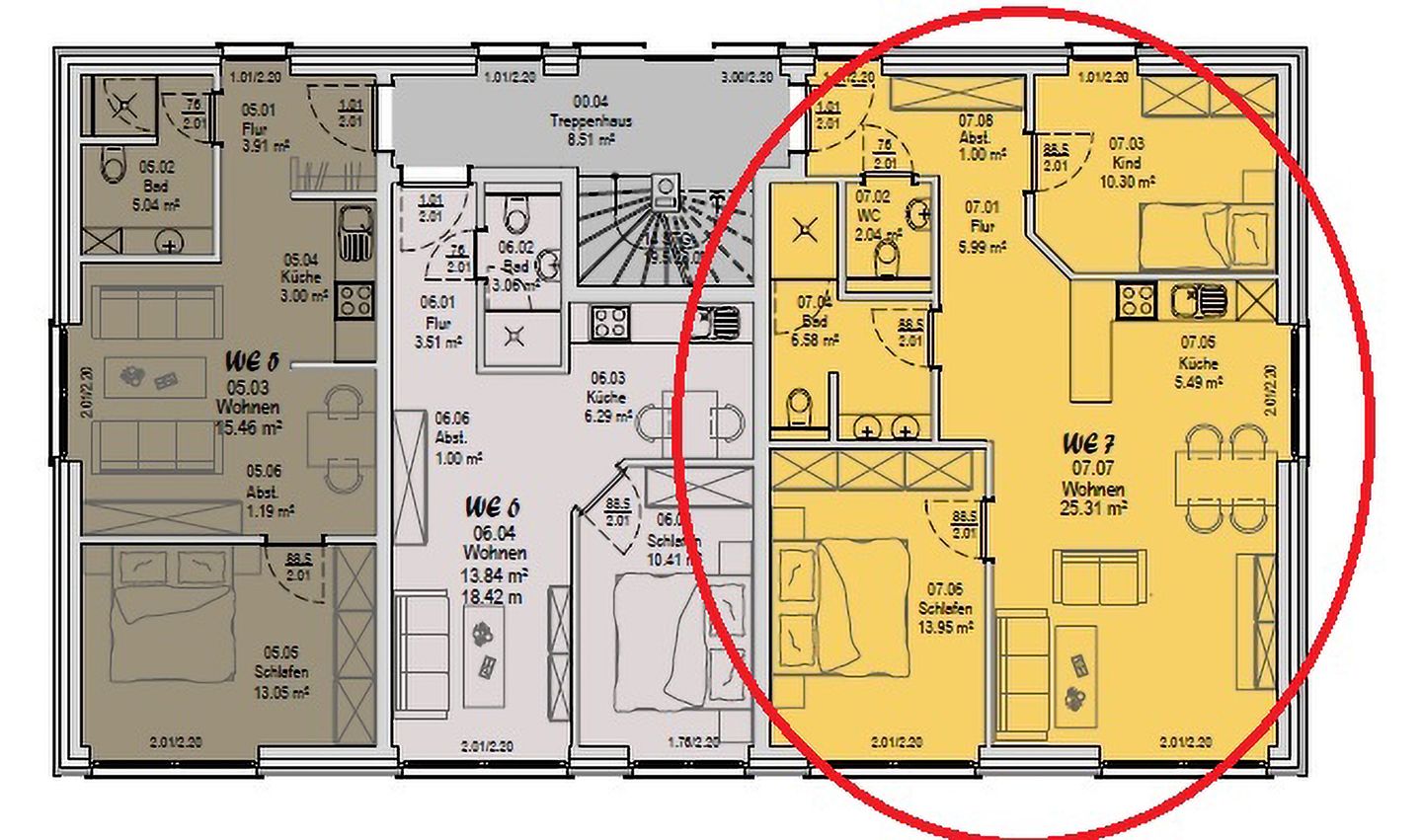 Viktoria 4 you - Whg. 7 Westerland - Grundriss