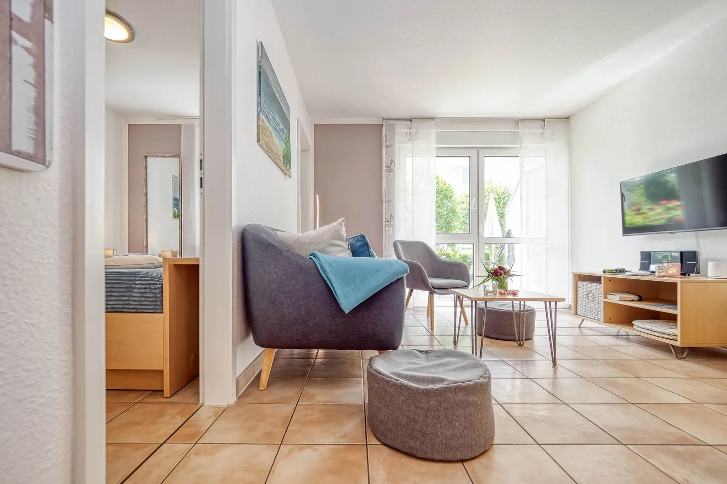 Residenz am Strand Backfisch (Ostseebrise) - Wohnung 5-66 Ostseeheilbad Zingst - Blick zum Wohnbereich