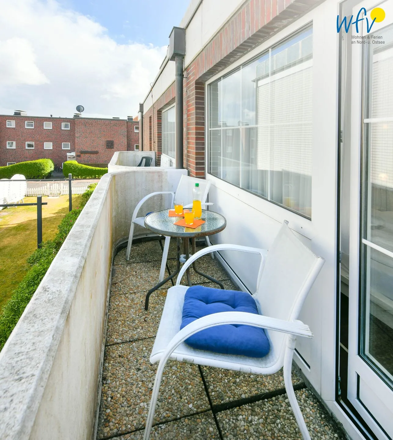 Haus Passat Ferienwohnung 12 Wangerooge - Balkon