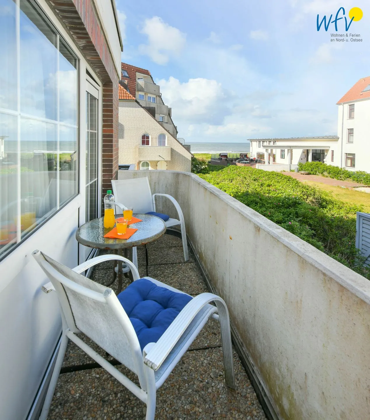 Haus Passat Ferienwohnung 12 Wangerooge - Balkon