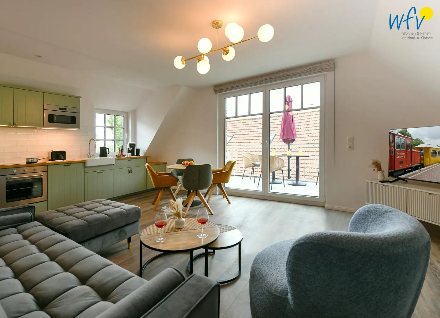 Haus Casper Ferienwohnung Sünnblick Langeoog - Wohnzimmer
