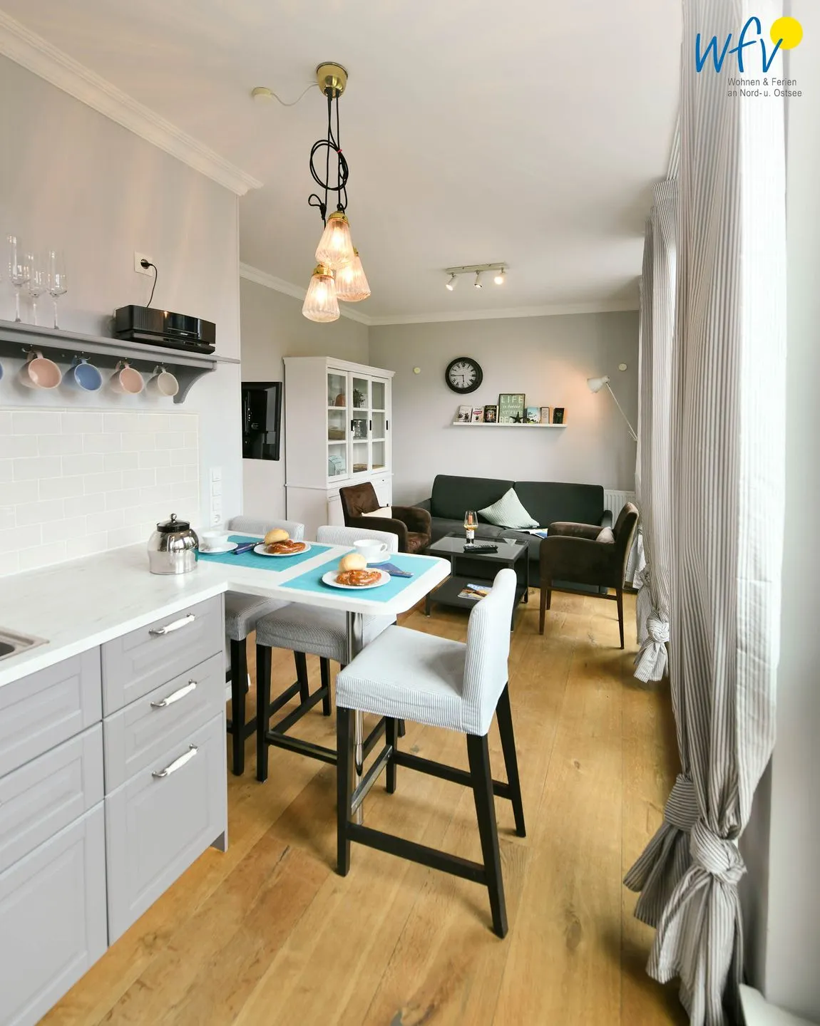 Villa Dorfgroden Ferienwohnung Strandvogt Wangerooge - Küche / Küchenzeile