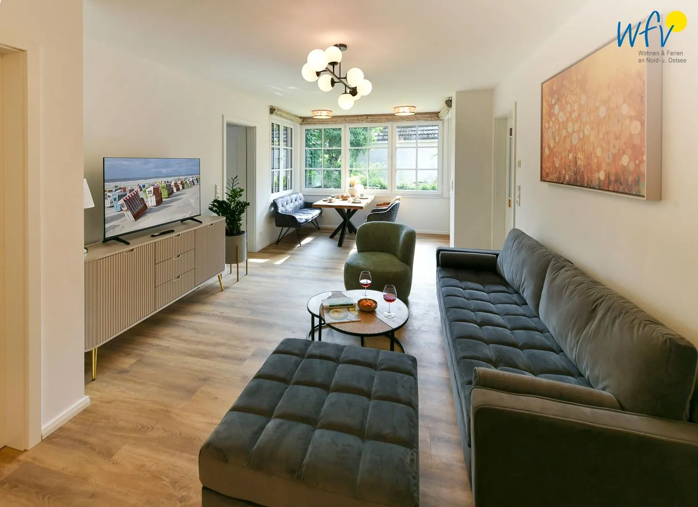 Haus Christine Ferienwohnung Uns Versteck Langeoog - Wohnzimmer