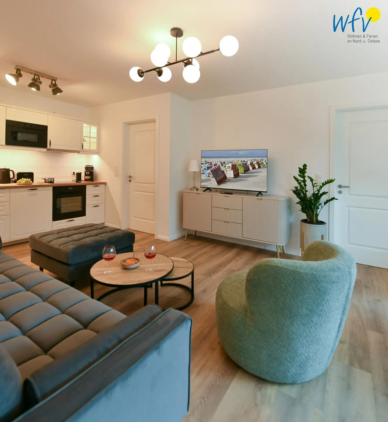 Haus Christine Ferienwohnung Uns Versteck Langeoog - Wohnzimmer