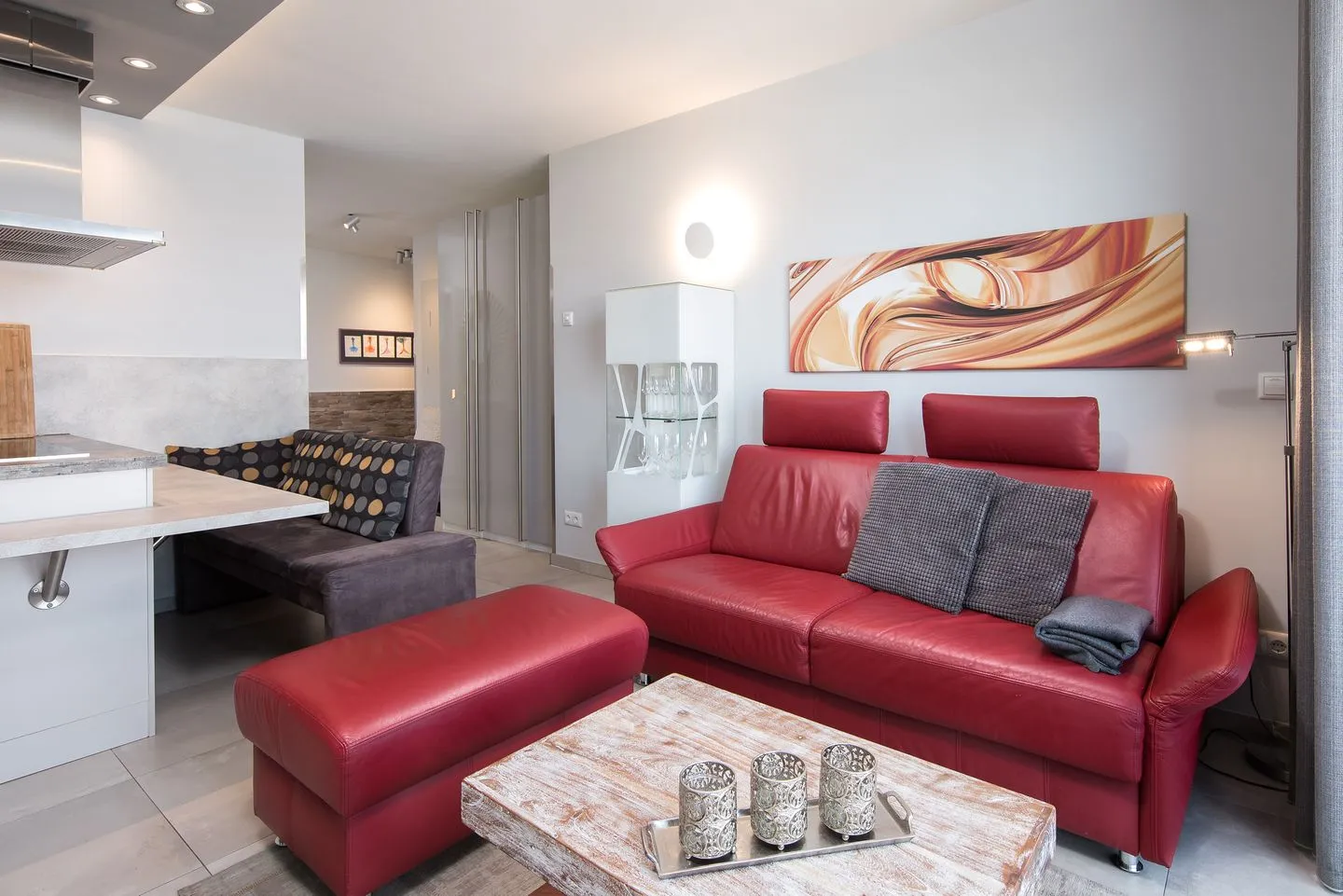 Anastasia Waren (Müritz) - Ferienwohnung Anastasia Waren Wohnzimmer Sofa