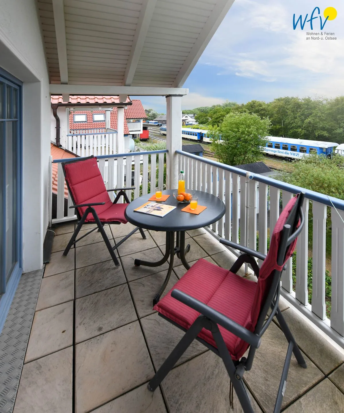 Villa Sommerwind Ferienwohnung 6 Wangerooge - Balkon