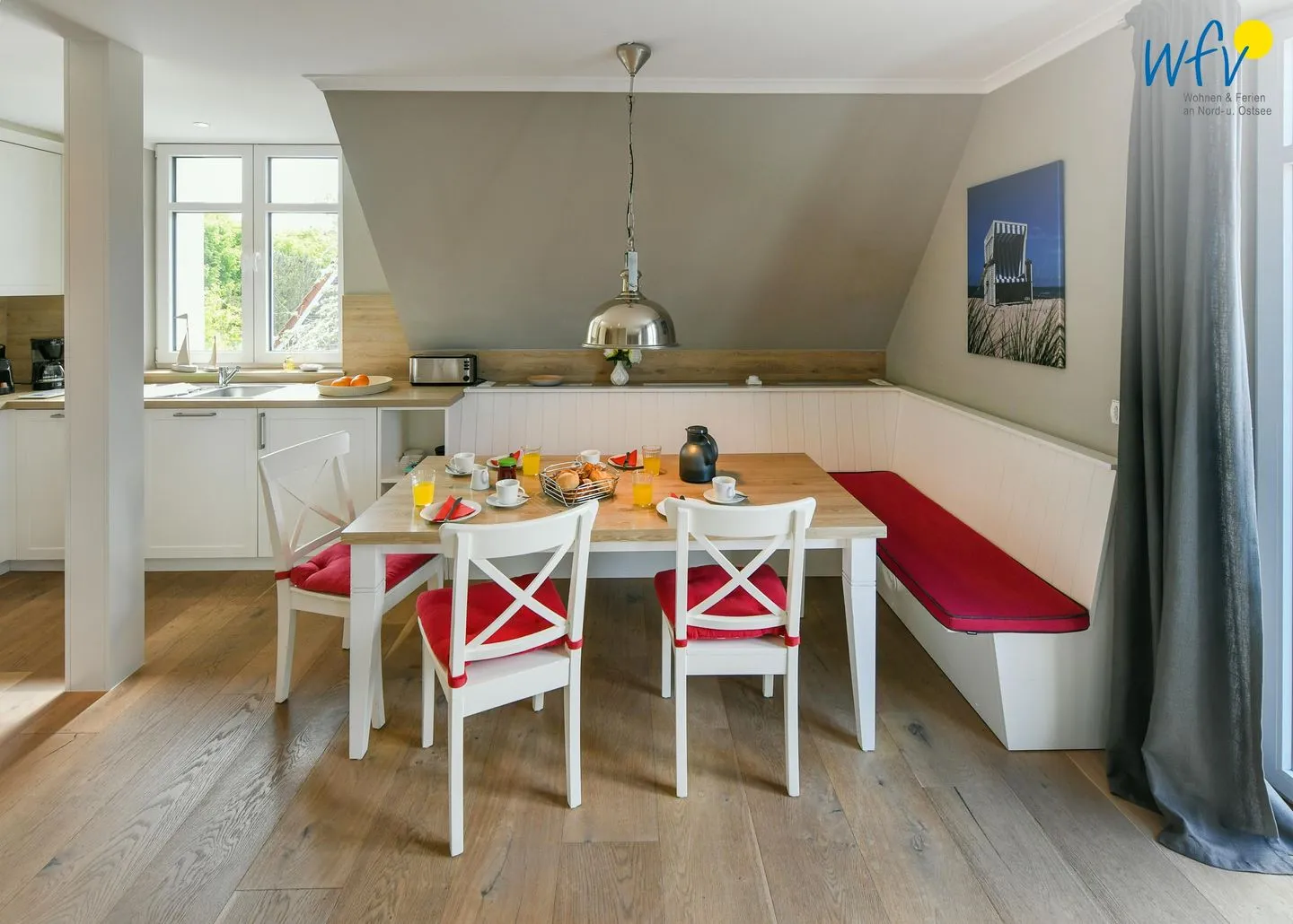 Ferienhaus Charlotte 48 Ferienwohnung große Charlotte Wangerooge - Essbereich