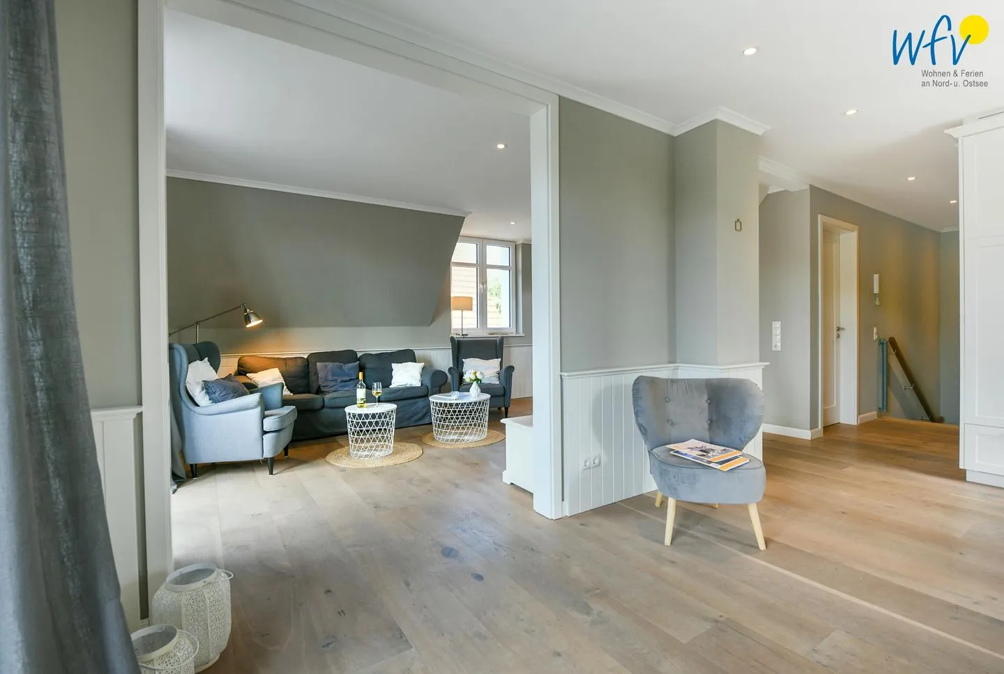Ferienhaus Charlotte 48 Ferienwohnung große Charlotte Wangerooge - Wohnzimmer