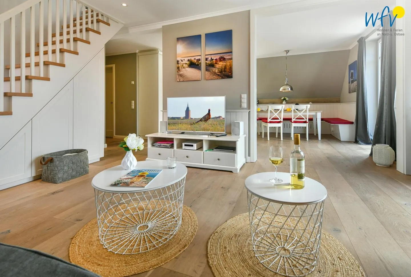 Ferienhaus Charlotte 48 Ferienwohnung große Charlotte Wangerooge - Wohnzimmer
