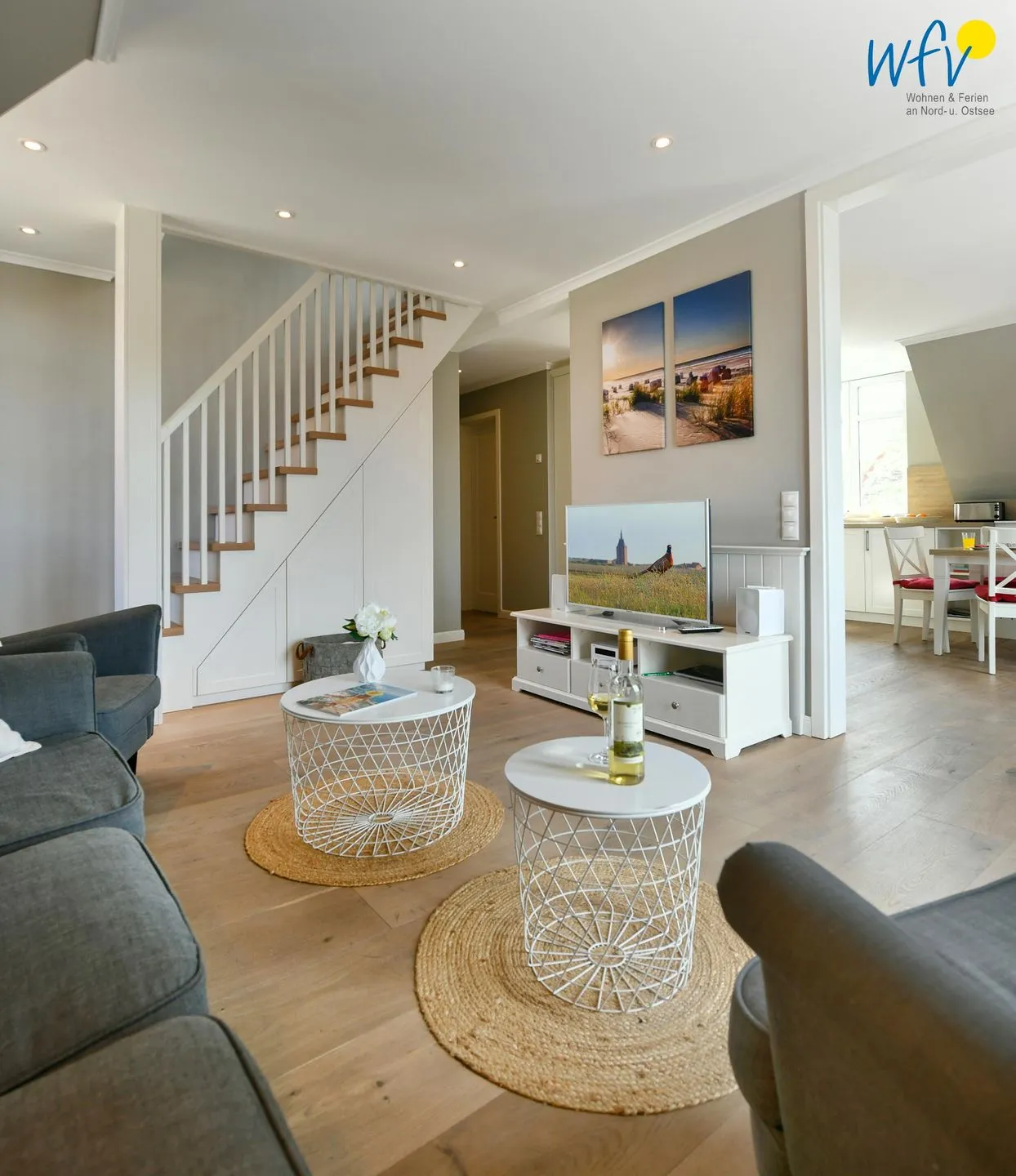 Ferienhaus Charlotte 48 Ferienwohnung große Charlotte Wangerooge - Wohnzimmer