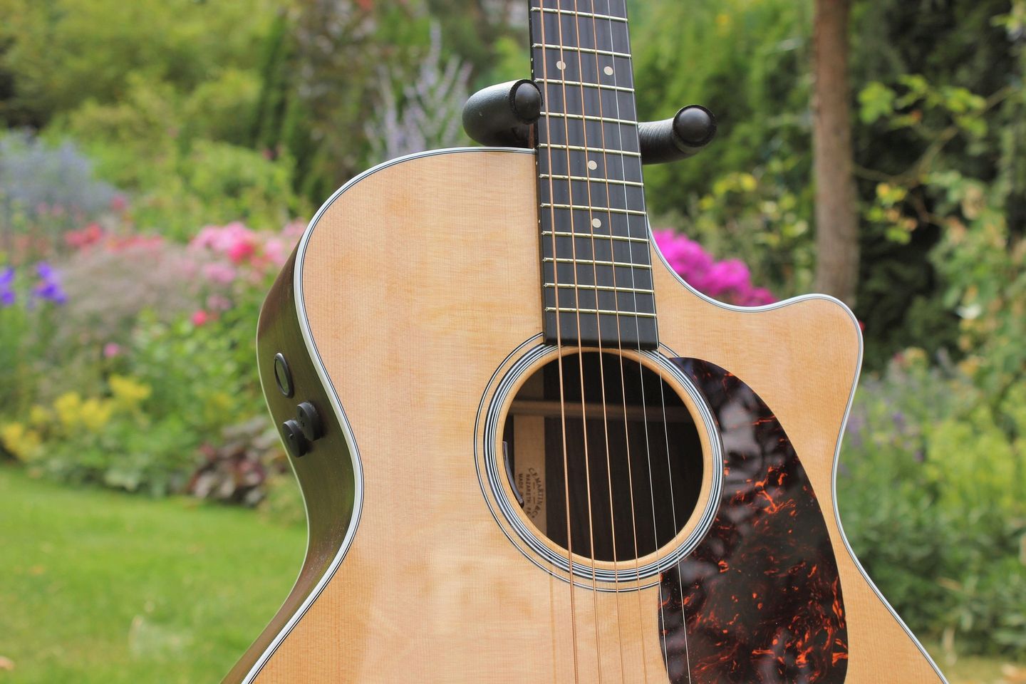 Gitarre im Garten