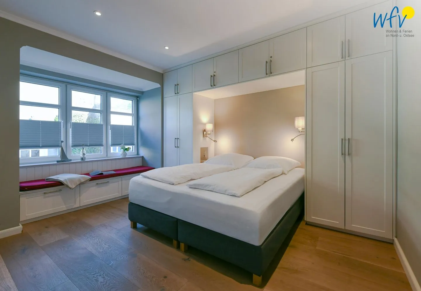 Ferienhaus Charlotte 48 Ferienwohnung kleine Charlotte Wangerooge - Schlafzimmer