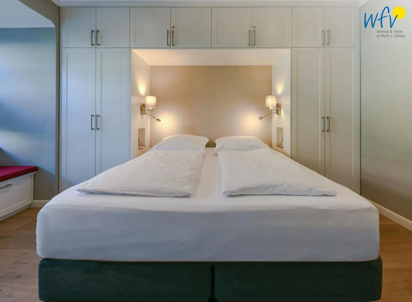 Ferienhaus Charlotte 48 Ferienwohnung kleine Charlotte Wangerooge - Schlafzimmer