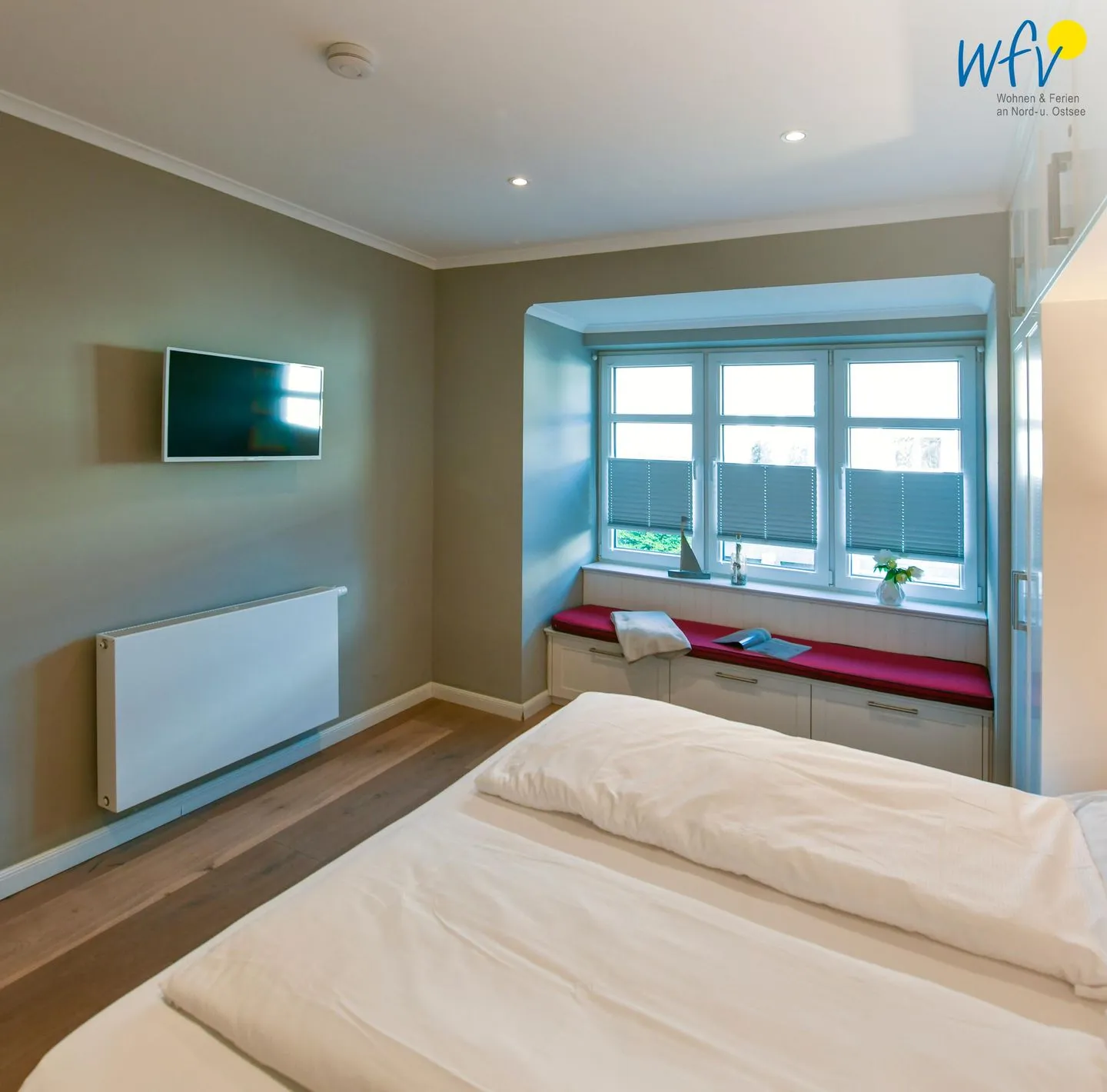 Ferienhaus Charlotte 48 Ferienwohnung kleine Charlotte Wangerooge - Schlafzimmer