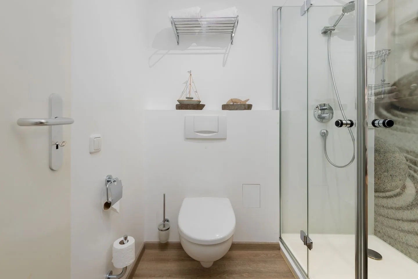 Dünensand Zingst - Ferienwohnung Dünesand Zingst Badezimmer mit Dusche