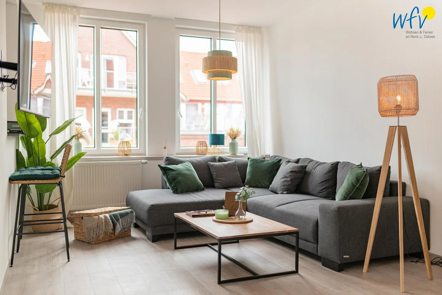 Haus Hummer Köbes Ferienwohnung Paul Juist - Wohnzimmer
