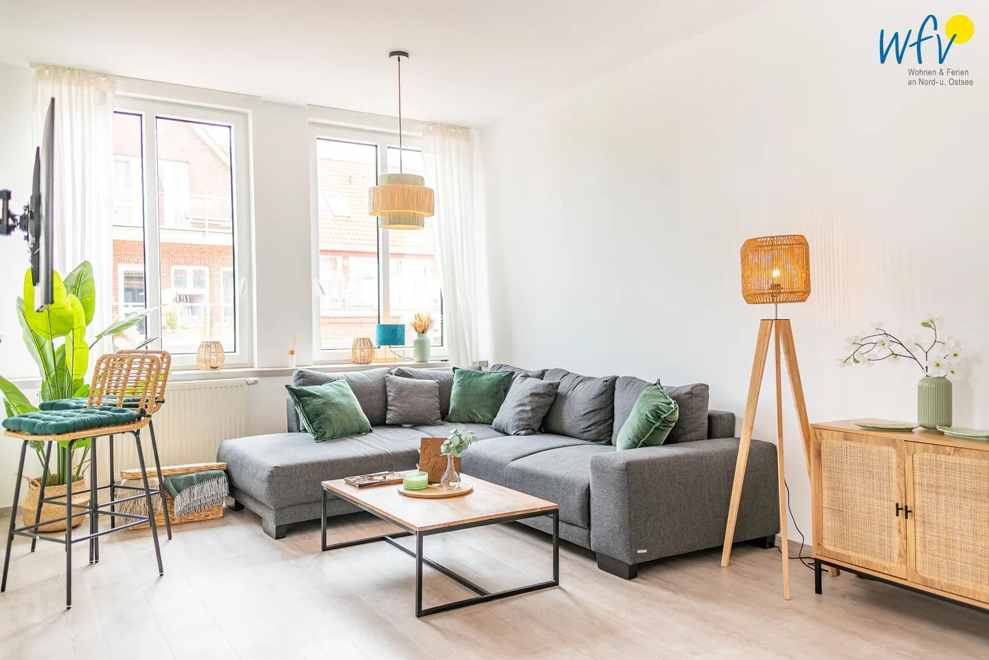 Haus Hummer Köbes Ferienwohnung Paul Juist - Wohnzimmer
