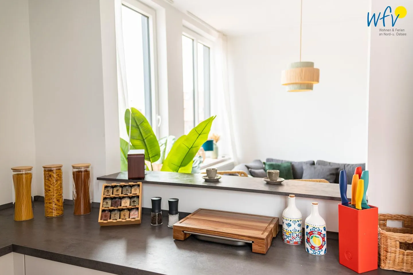 Haus Hummer Köbes Ferienwohnung Paul Juist - Küche / Küchenzeile