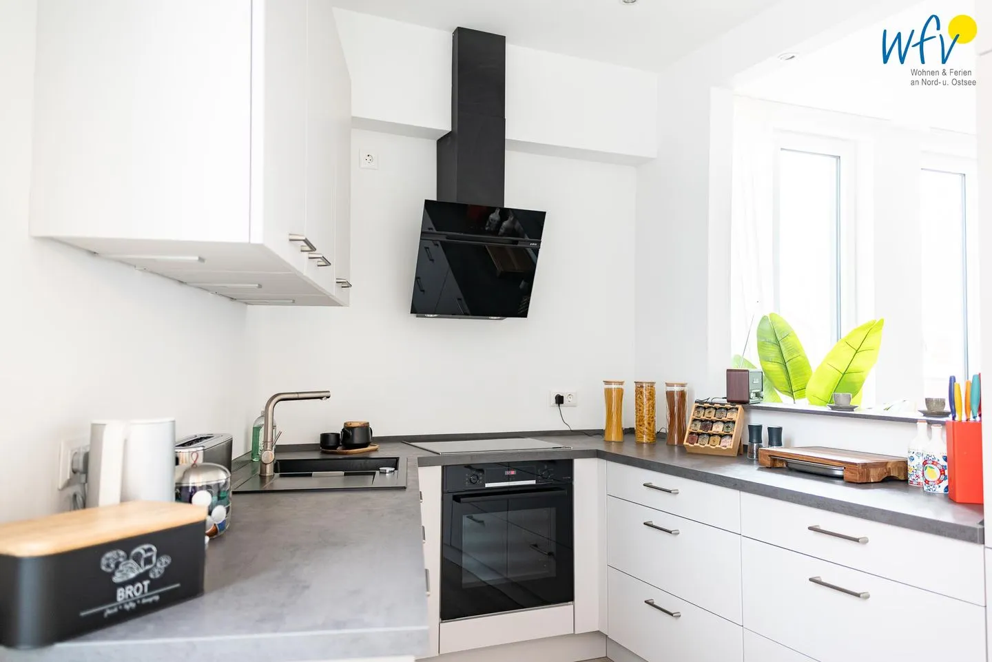 Haus Hummer Köbes Ferienwohnung Paul Juist - Küche / Küchenzeile