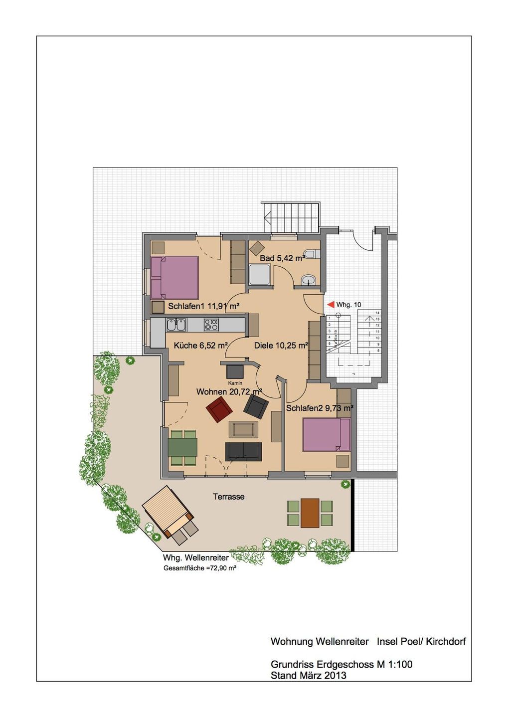Landhaus Residenz Ostsee Wellenreiter Schwarzer Busch - Ground plan