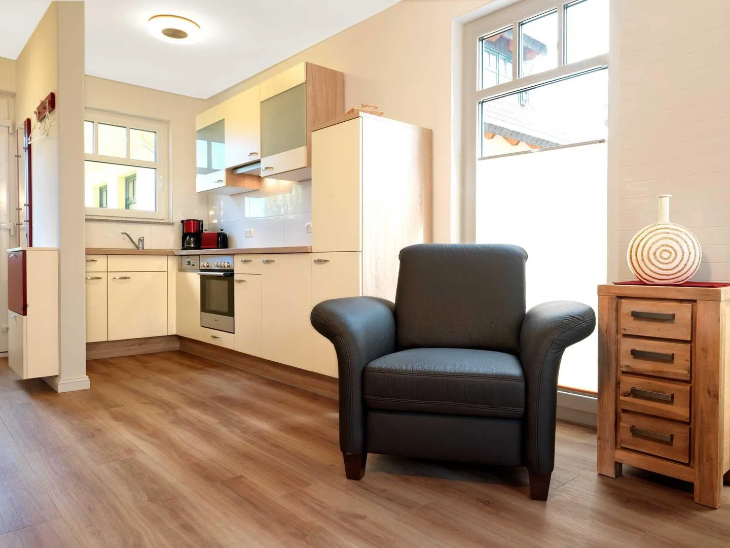 Doppelhäuser zum Reetmoor Haus Theresa Schwarzer Busch - Kitchen