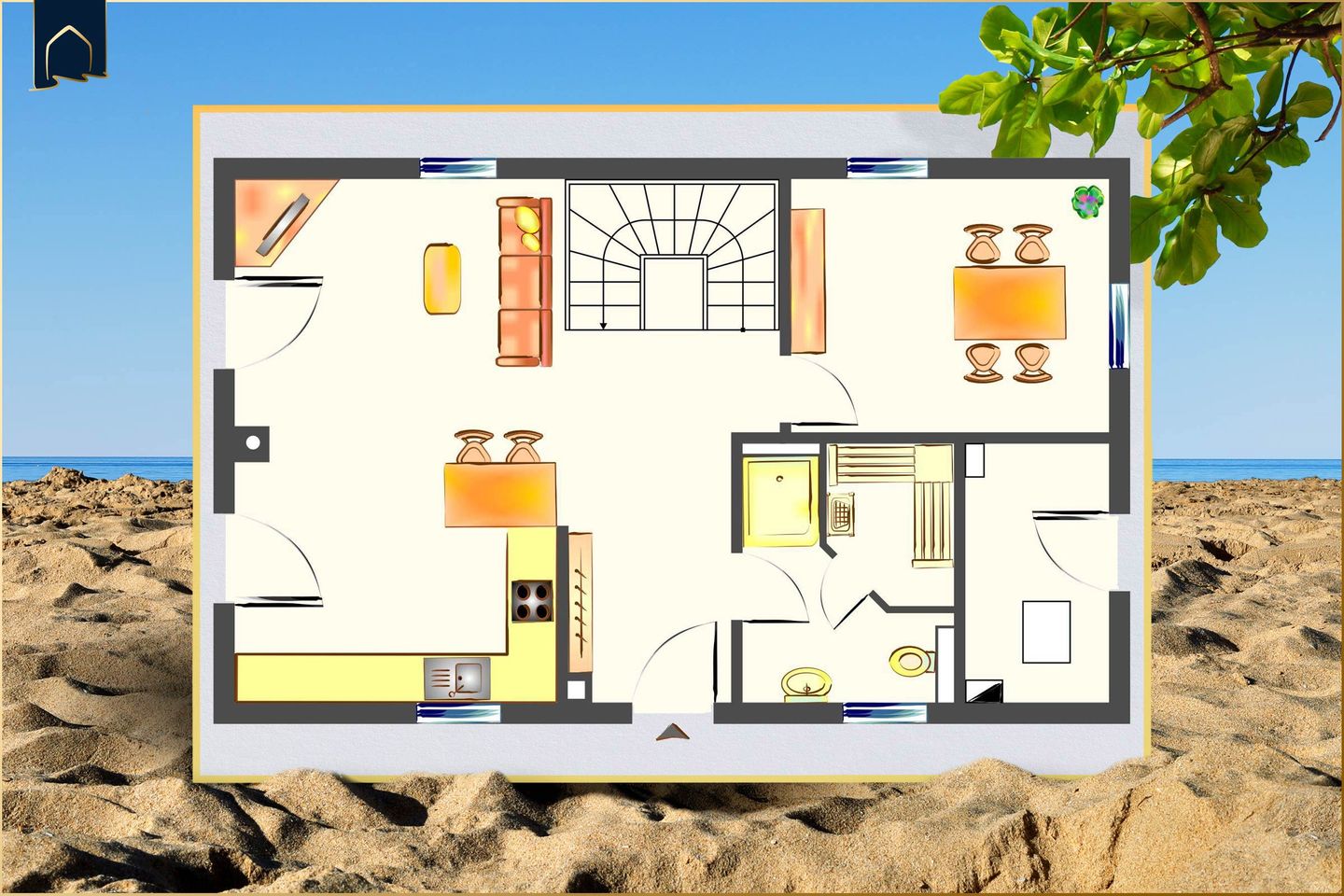  Ferienhaus Örnie Zirchow Fischerdorf - Grundriss