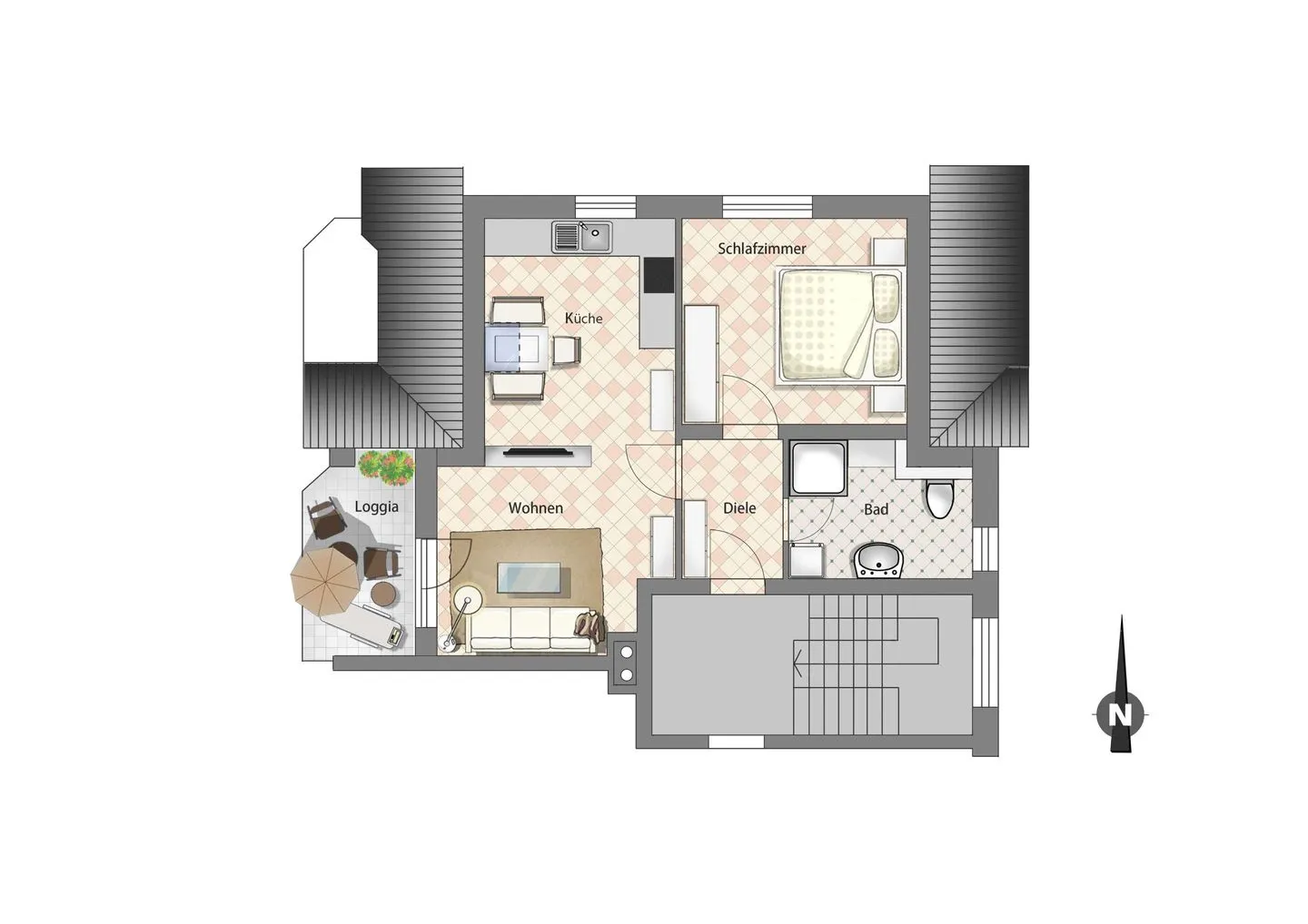 Störtebekerstraße 9 - Wohnung 6 Ostseeheilbad Zingst - Grundriss