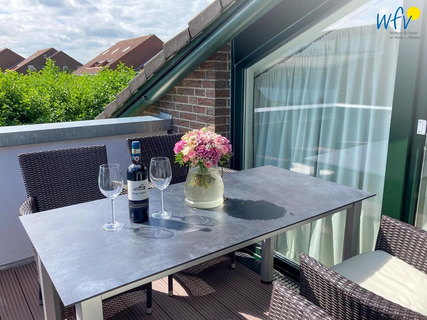 Haus Rasmus Ferienwohnung Kiebitzkoje Langeoog - Balkon