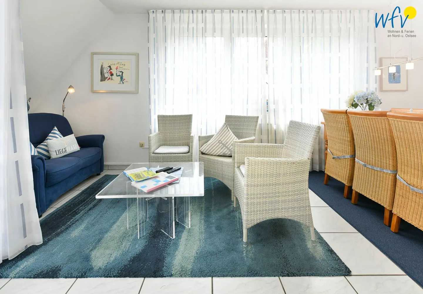 Fasanenhof Ferienwohnung Schaefer Juist - Wohnzimmer