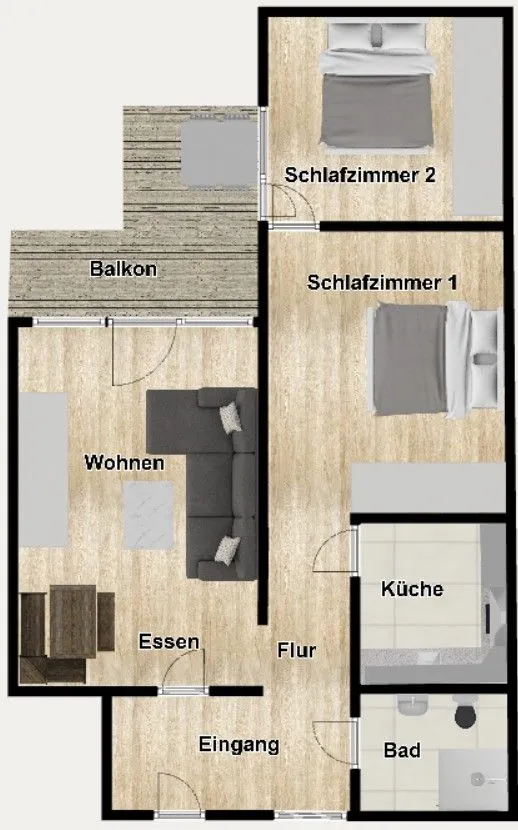 Haus Rasmus Ferienwohnung Kiebitzkoje Langeoog - Grundriss