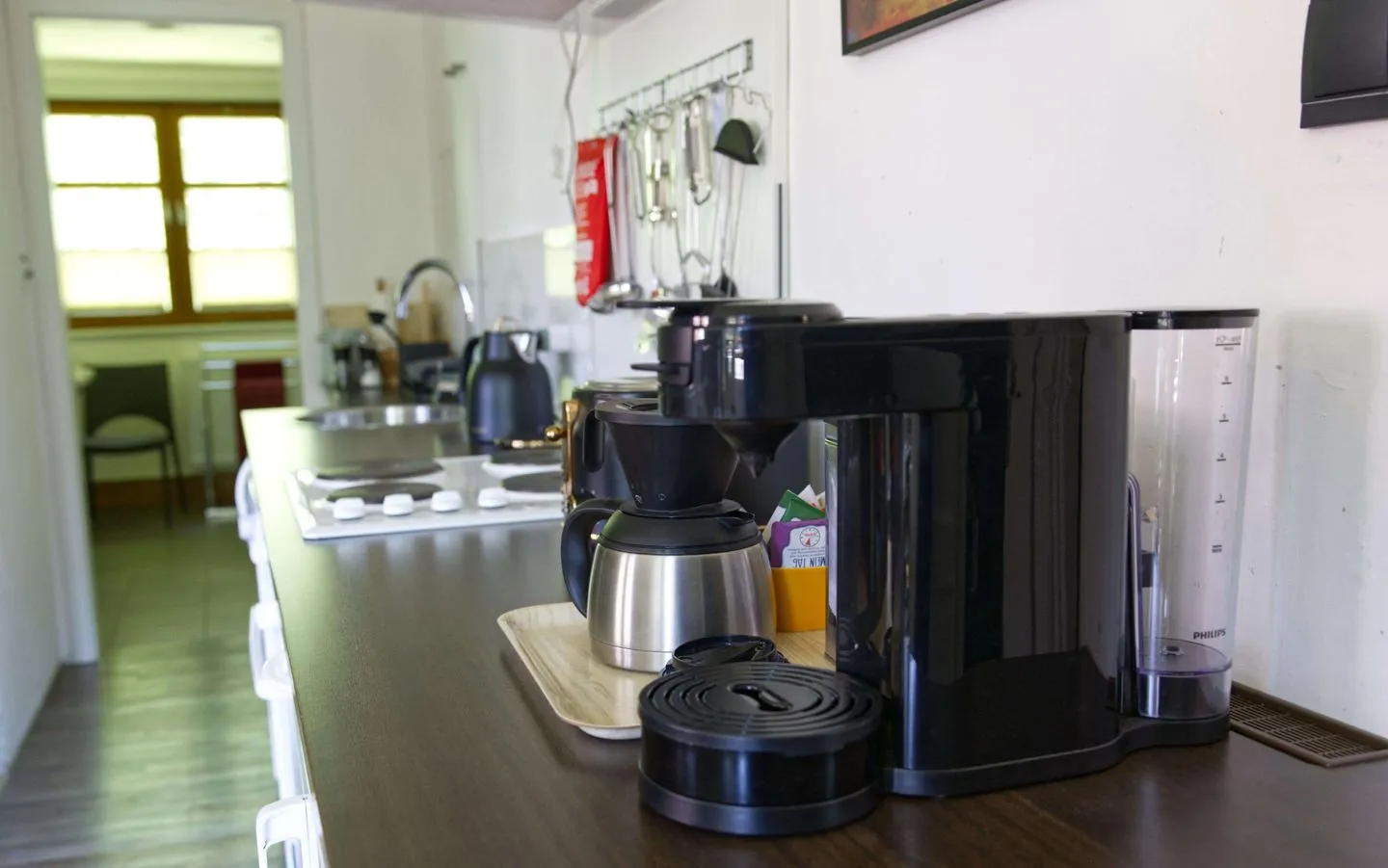 Ferienwohnung Teichblick Thüringer Wald - Kaffeemaschine und Wasserkocher