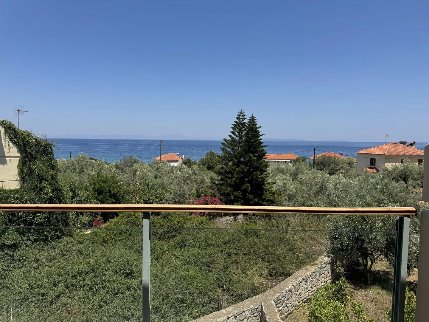 Nanita Stone House Poulithra - Balkon