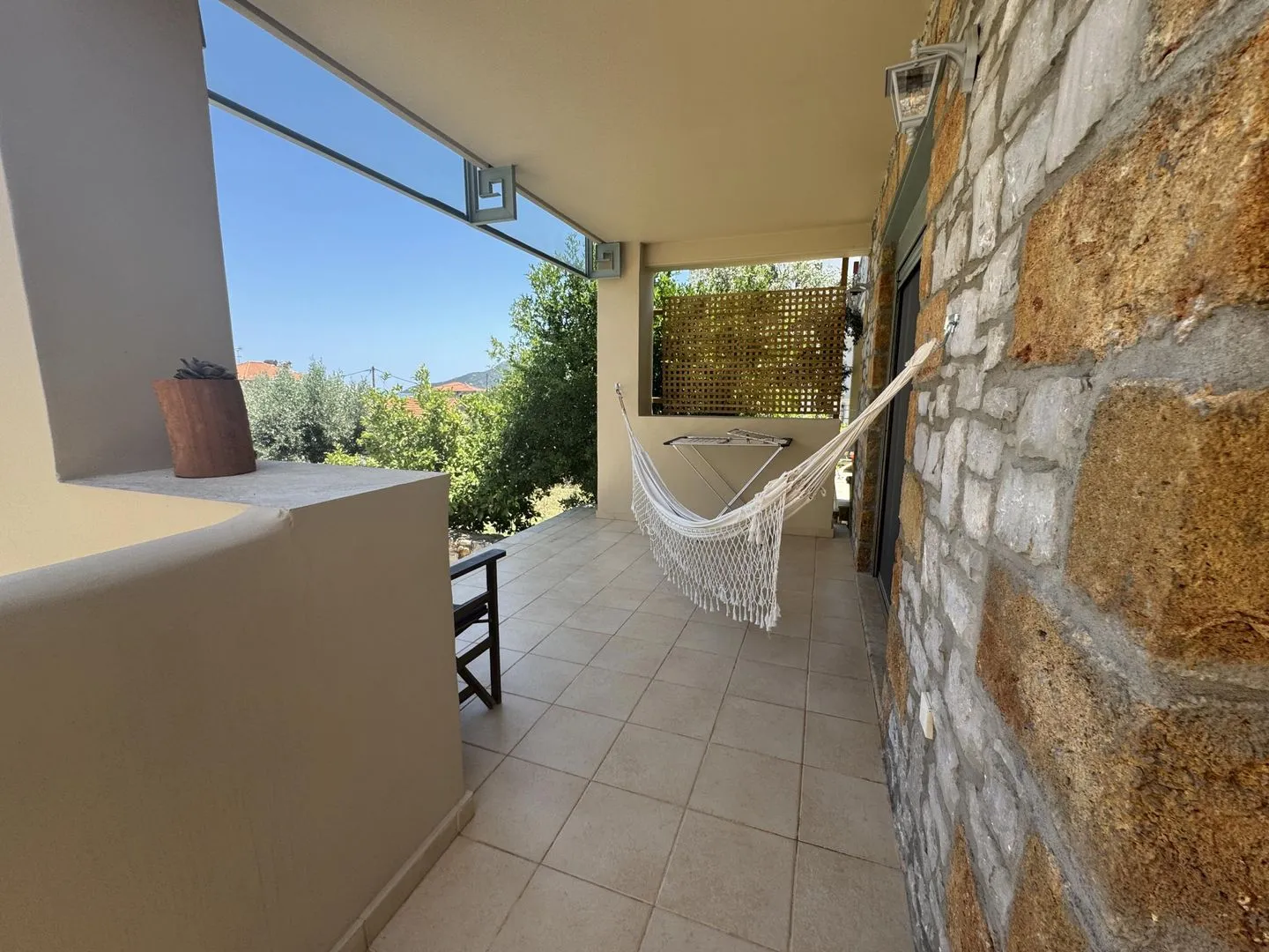 Nanita Stone House Poulithra - Terrasse