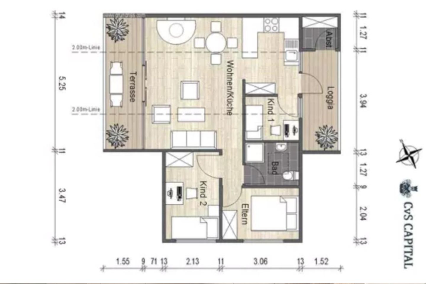  Ferienhaus Bullerbü Holnis - Grundriss