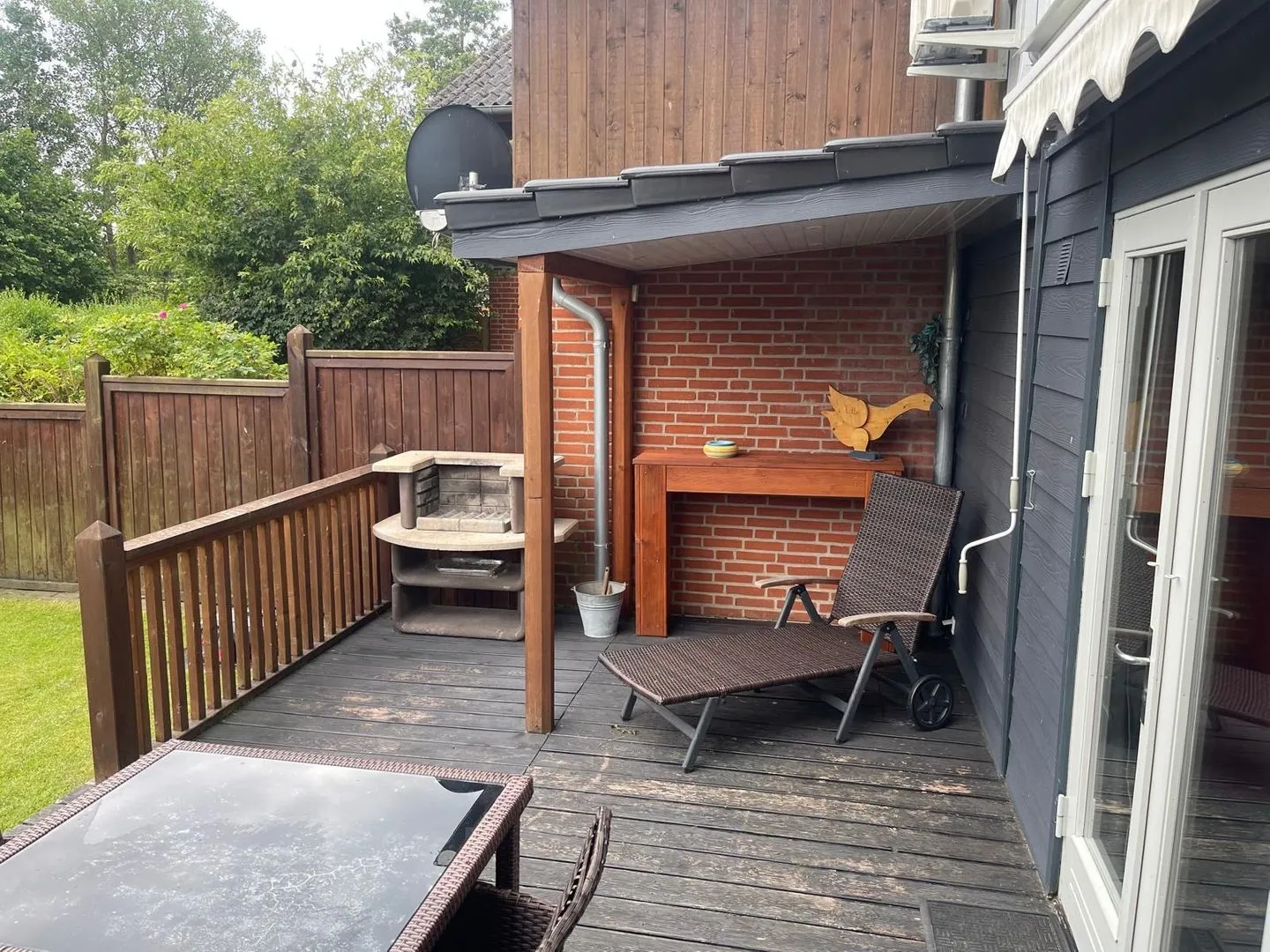 Dreibogen Ferienwohnung Lolle Holnis - Gartenblick