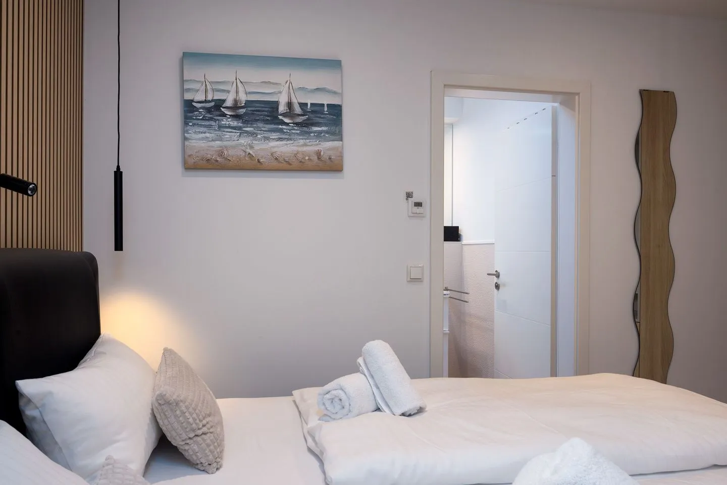 FeWo Silbermöwe - Meerblick,Terrasse, Sauna, Fitness Sassnitz - Schlafzimmer