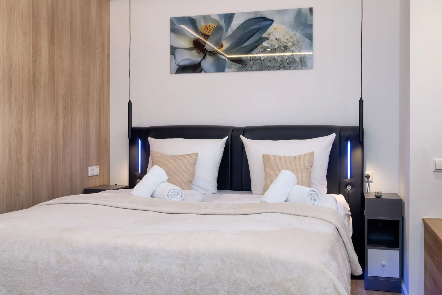 FeWo Silbermöwe - Meerblick,Terrasse, Sauna, Fitness Sassnitz - Schlafzimmer