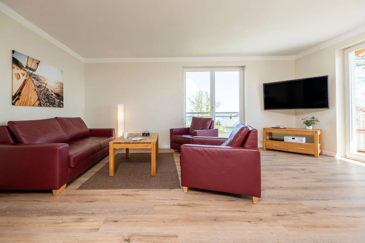 FeWo Seeadler - Sauna, Meerblick, Dachgeschoss Sassnitz - Wohnzimmer